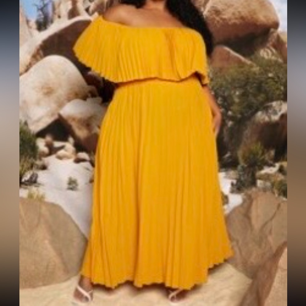Elegant Yellow Women’s Dress
